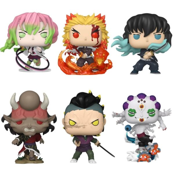 Funko POP! PACK 6 Kimetsu no Yaiba (Gyokko, Hantengu, Genya, Rengoku, Mitsuri, Tokito)