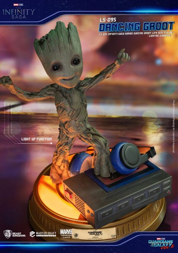 Guardianes de la Galaxia 2 Dancing Groot Beast Kingdom Exclusive 1/1 scale 32 cm - Imagen 7