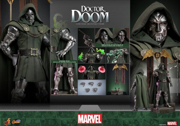 Marvel Figura Comic Masterpiece 1/6 Doctor Doom 33 cm Hot Toys - Imagen 3