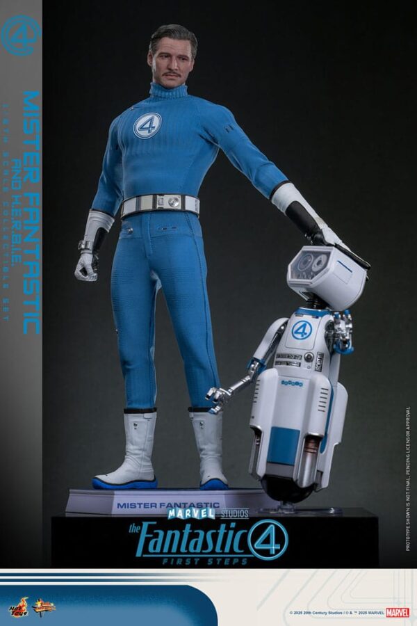 Los Cuatro Fantásticos: primeros pasos Pack de 2 Hot Toys Movie Masterpiece 1/6 Mister Fantastic & H.E.R.B.I.E. 30 cm - Imagen 2