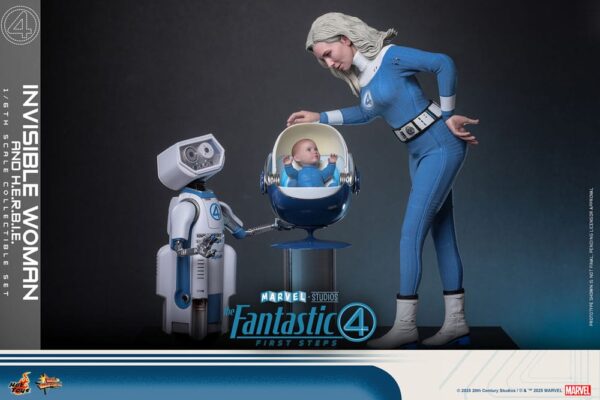 Los Cuatro Fantásticos: primeros pasos Pack de 2 Hot Toys Movie Masterpiece 1/6 Invisible Woman & H.E.R.B.I.E. 28 cm - Imagen 3