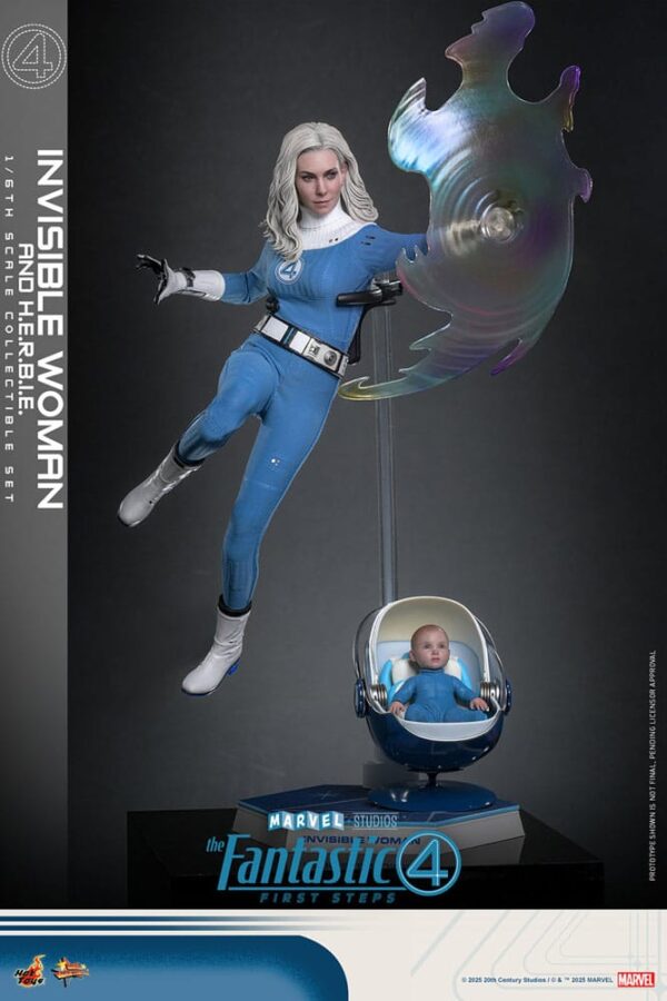 Los Cuatro Fantásticos: primeros pasos Pack de 2 Hot Toys Movie Masterpiece 1/6 Invisible Woman & H.E.R.B.I.E. 28 cm - Imagen 5