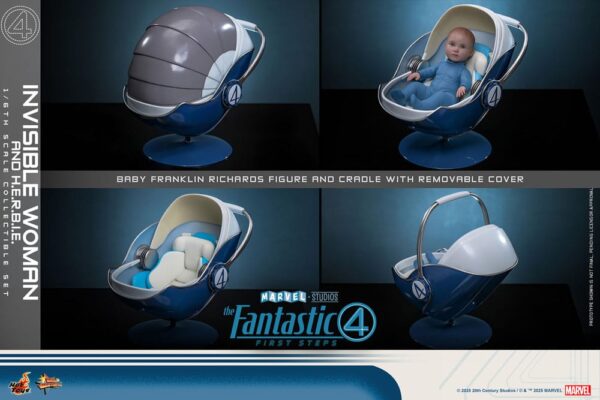 Los Cuatro Fantásticos: primeros pasos Pack de 2 Hot Toys Movie Masterpiece 1/6 Invisible Woman & H.E.R.B.I.E. 28 cm - Imagen 9
