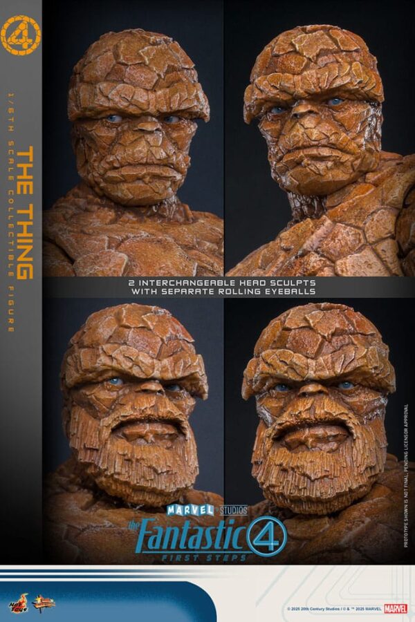 Los Cuatro Fantásticos: primeros pasos Hot Toys Movie Masterpiece 1/6 The Thing 31 cm - Imagen 7