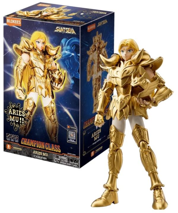 Saint Seiya Aries Mu Model Kit Champion Class Blokees 15 cm