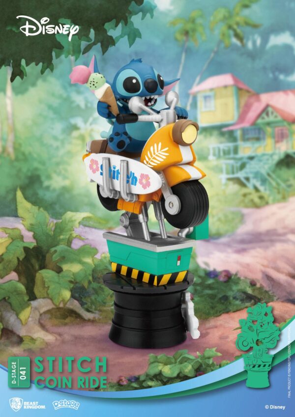 Disney Lilo y Stitch Diorama D-Stage Stitch Coin Ride 041 16 cm