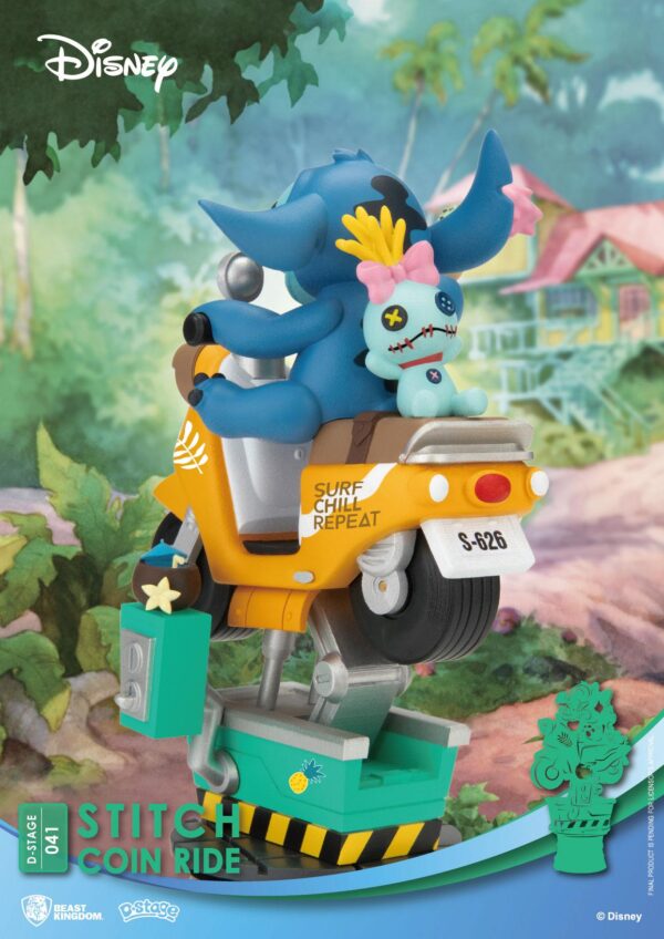 Disney Lilo y Stitch Diorama D-Stage Stitch Coin Ride 041 16 cm - Imagen 4