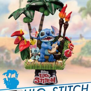 Disney Lilo y Stitch Diorama D-Stage Stitch Ukelele 004 14 cm