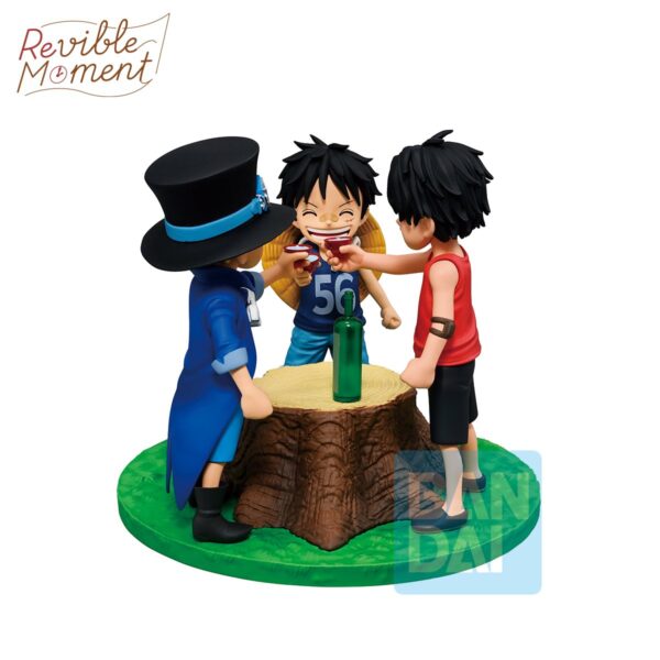 One Piece Ace & Sabo & Luffy Dramatic Memories Revible Moment Bandai 10 cm