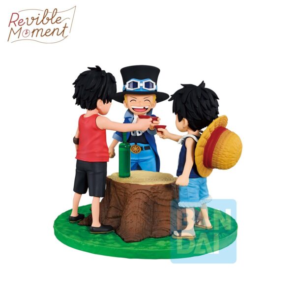 One Piece Ace & Sabo & Luffy Dramatic Memories Revible Moment Bandai 10 cm - Imagen 2