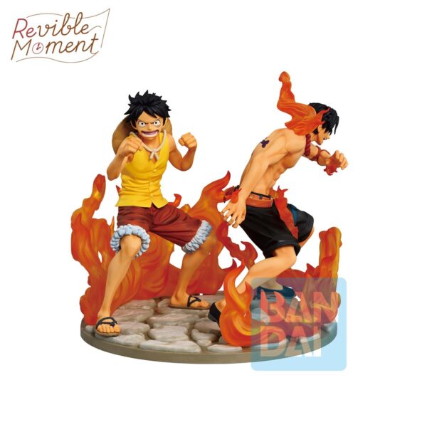 One Piece Ace & Luffy Dramatic Memories Revible Moment Bandai 15cm - Imagen 2