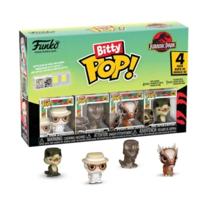 Bitty Pop! Pack 4 JURASSIC PARK (John Hammond, Tyrannosaurus Fossil, Stygimoloch, Velociraptor)