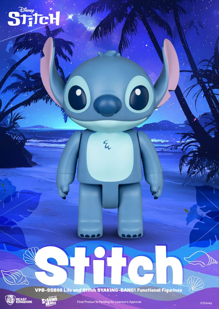 Lilo & Stitch Beast Kingdom Syaking Bang Hucha de vinilo Stitch 30 cm