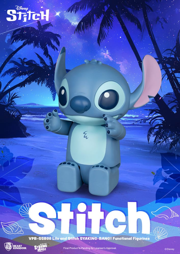 Lilo & Stitch Beast Kingdom Syaking Bang Hucha de vinilo Stitch 30 cm - Imagen 4