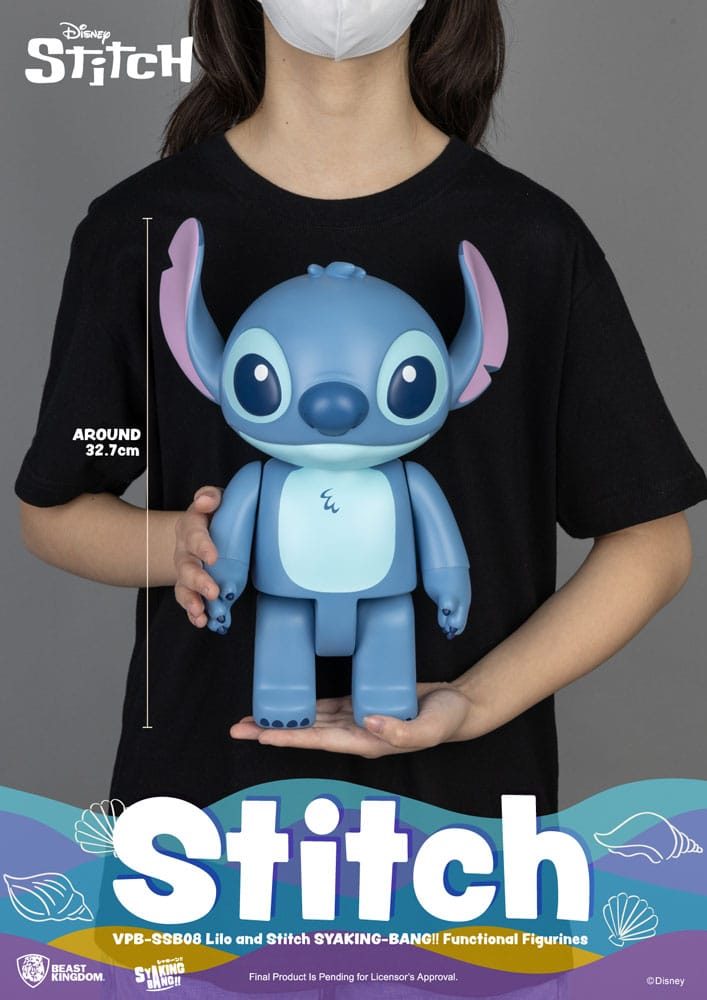 Lilo & Stitch Beast Kingdom Syaking Bang Hucha de vinilo Stitch 30 cm - Imagen 5
