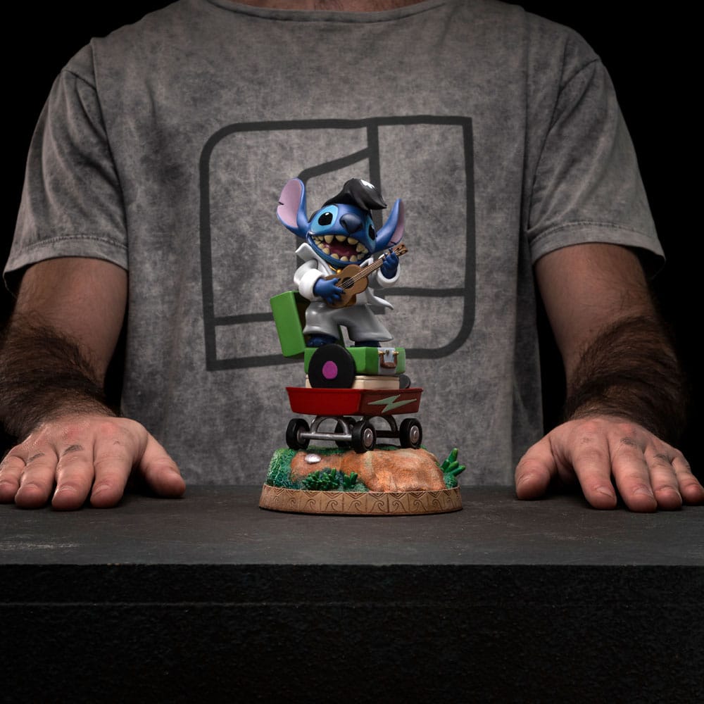 Lilo & Stitch Iron Studios 1/10 Art Scale Stitch King of Rock 17 cm - Imagen 4