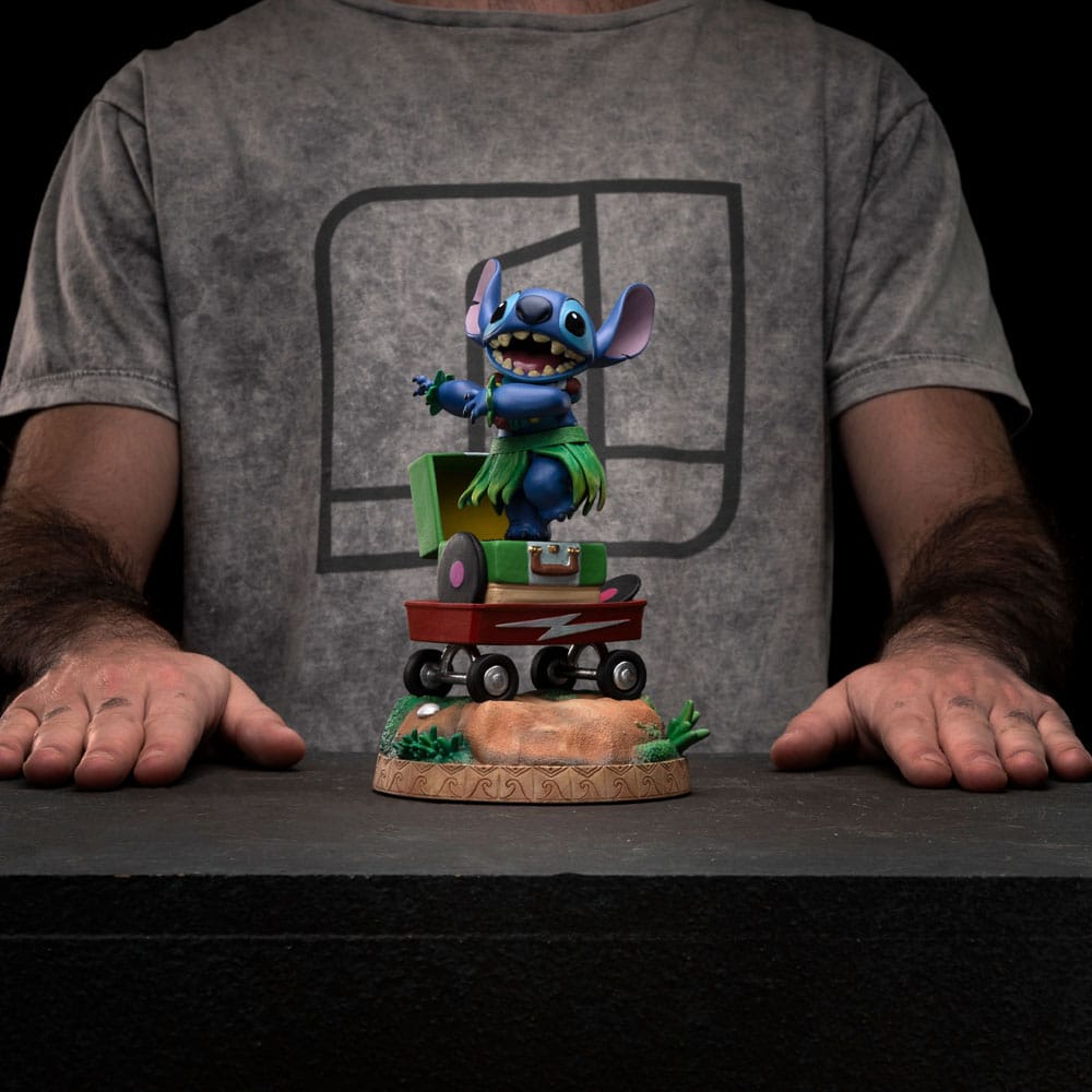 Lilo & Stitch Iron Studios 1/10 Art Scale Stitch Hula 17 cm - Imagen 4