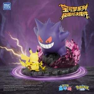 Pokemon PIKACHU Y GENGAR Diorama LANGBOWANG 12 cm