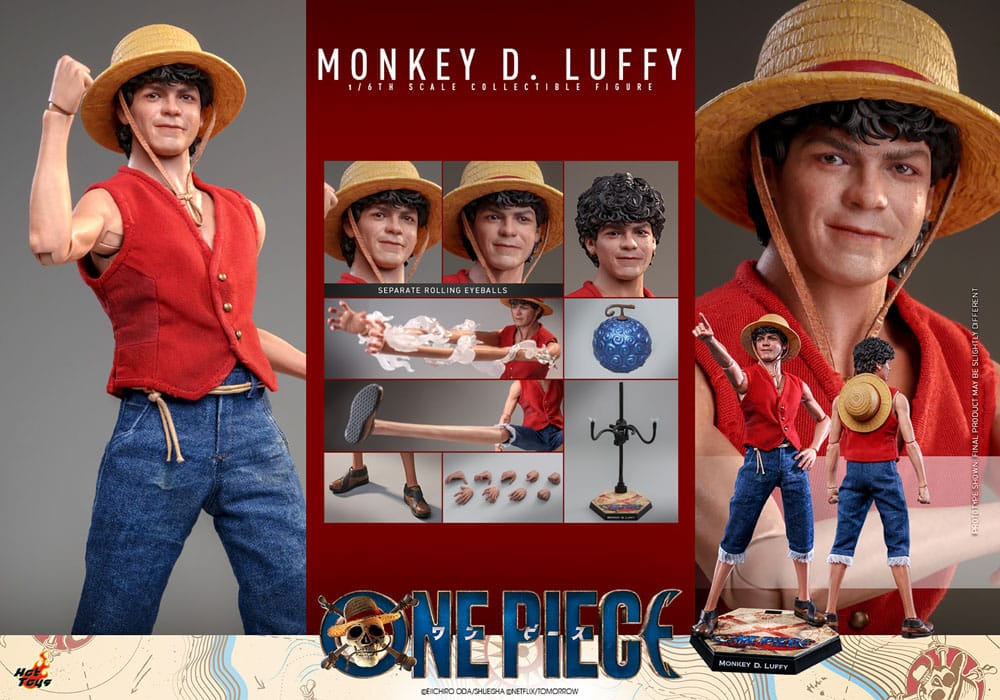 One Piece (Netflix) Hot Toys 1/6 Monkey D. Luffy 31 cm - Imagen 11