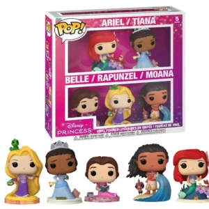 Funko Pop! 5 Pack Disney Princess (Ariel, Tiana, Belle, Rapunzel, Moana)