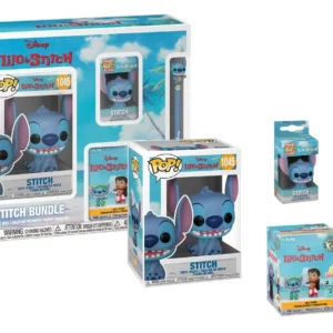 Funko Pop! Lilo y Stitch Bundle (Funko Pop Stitch, Llavero Stitch, Mistery Mini, Boligrafo)