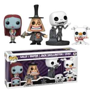 Funko Pop! 4 Pack NIGHTMARE BEFORE CHRISTMAS (Jack, Sally, Mayor, Zero)