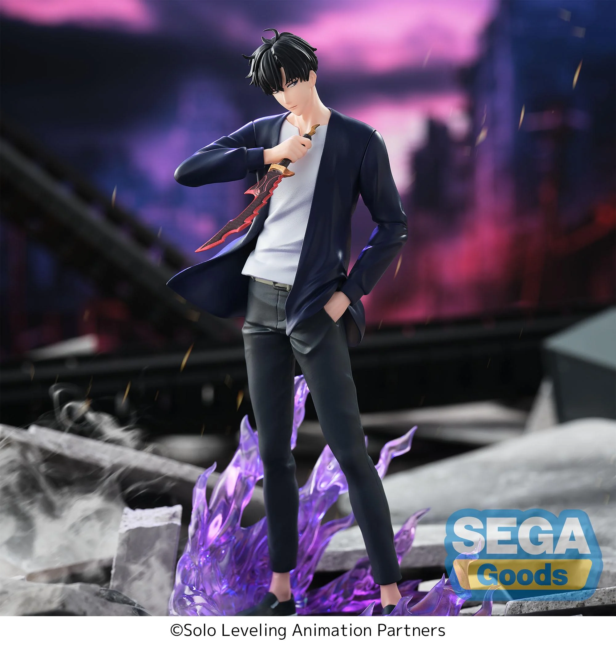 PACK 2 FIGURAS SOLO LEVELING Sung Jin Woo y Cha Hae-In Xross Link 18 y 13 cm - Imagen 2