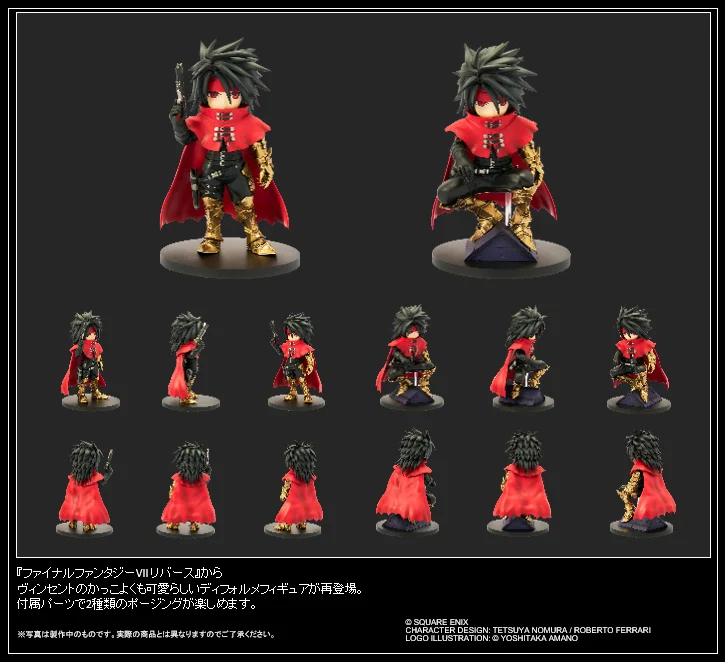 FINAL FANTASY Vll REBIRTH Vincent Valentine Adorabel Arts Square Enix 11 cm - Imagen 4