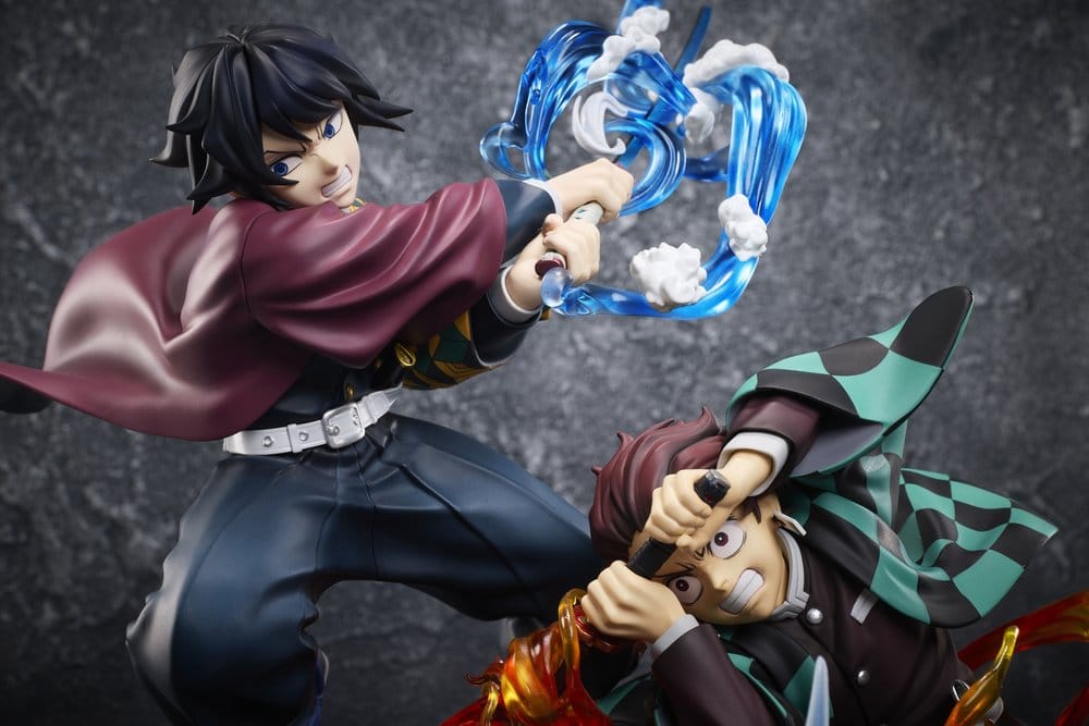 Kimetsu no Yaiba Diorama 1/8 Tanjiro Kamado & Giyu Tomioka VS Akaza 13 cm - Imagen 6