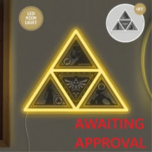 THE LEGEND OF ZELDA Triforce Wall Mountable LED Neon Light 25 cm