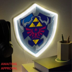 THE LEGEND OF ZELDA Hylian Shield Wall Mountable LED Neon Light Paladone 25 cm